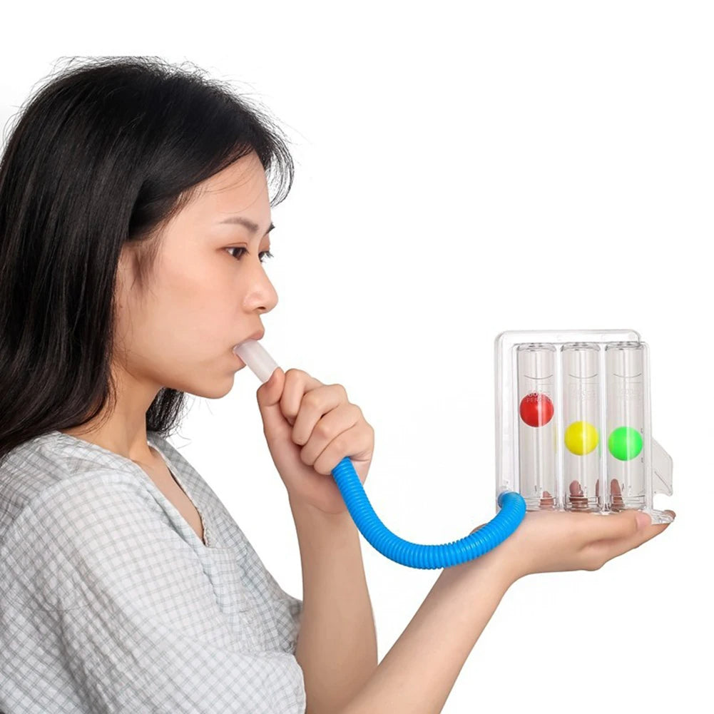 3-Ball Breathing Exerciser with Mouthpiece – Lung Capacity & Respiratory Training Device